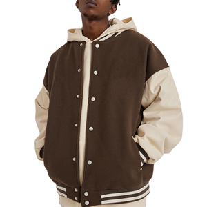 Compre Chaqueta Bomber Personalizada para Otoño e Invierno, Talla Grande, Hombros Anchos, Estilo Deportivo, Chaqueta Varsity de Béisbol - Product Image 3