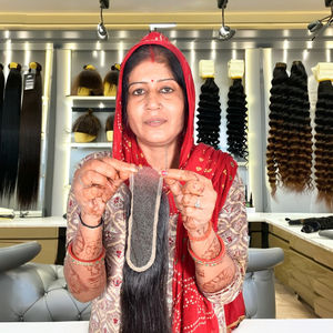 เครื่องทำผมคนบริสุทธิ์แนวอินเดียยาว8-32นิ้วแบบนิ่มปิดแบบ2*6 HD สีดำตรง - Product Image 1