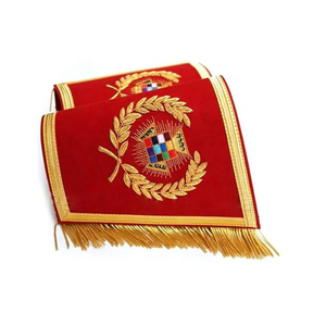 Meilleures ventes de manchettes de gauntlets maçonniques, Régalia écossaise, manchettes de Past Master, personnalisables avec broderie - Product Image 2