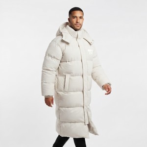 Manteau matelassé long tendance à capuche pour homme, veste d'hiver coupe-vent chaude décontractée pour l'extérieur - Product Image 4