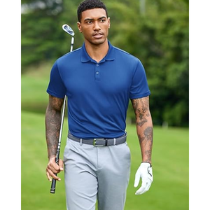 เสื้อยืดกอล์ฟแขนสั้นผู้ชาย แห้งเร็ว ระบายเหงื่อ ออกกำลังกาย ผ้าโพลีเอสเตอร์ 100% กันยับ ดีไซน์กระดุม - Product Image 6
