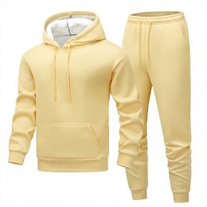 Custom Logo 450 Gsm 100% Cotton Men's Baggy Two Piece Sets Plain Cropped Heavy <b>Zip</b> <b>up</b> <b>Hoodie</b> & <b>Fleece</b> Sweatpants Tracksuit Set - Product Image 3