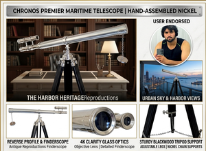Telescopio Refractor Náutico Vintage WOOD IRON ENTERPRISES, Distancia Focal de 1100 mm, Aleación de Aluminio, Enfoque Fijo Ajustable - Product Image 3