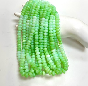 Cuentas redondas lisas de ópalo verde natural de 7-8 mm, cuentas de ópalo verde degradado, hilo de cuentas de 16 pulgadas para la fabricación de joyería al por mayor. - Product Image 3