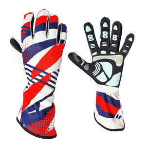 Custom Sublimated Kart Racing Gloves-Anti-Slip Silicone Coating Breathable Full Finger Design Unisex High Quality Manufacturer - Product Image 6