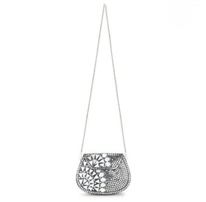 Silver-Plated Zinc Alloy <b>Studs</b> Clutch <b>Bag</b> With Chain Strap Fashion Handbag - Product Image 2