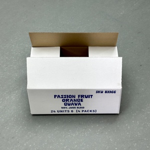 Caja de Embalaje de Bebidas Corrugada Ecológica Impresa Personalizada para Cartones de Jugo, Caja de Envío de Bebidas Resistente, Reciclable, OEM - Product Image 1