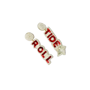 Pendientes de cuentas personalizados hechos a mano para el día del partido, pendientes de cuentas de moda, pendientes de cuentas artesanales. - Product Image 1