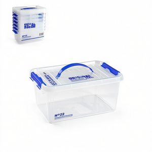 Caja de Almacenamiento de Plástico Transparente 6U No. 22 con Asa, Contenedores y Cajas de Plástico para Almacenamiento - Product Image 2