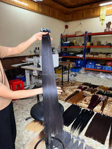 Top vente! 100% extensions de cheveux humains vietnamiens naturels bruts, faisceau de cheveux bruts vierges droits à trame - Product Image 6