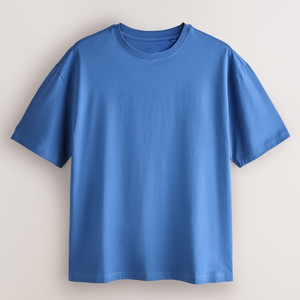 T-shirt à manches courtes vert uni pour homme, col rond, coupe classique, en jersey de coton décontracté - Product Image 6