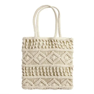 Bolso de Playa Natural de Múltiples Colores, Estilo Cesta, Bolso de Mano de Macramé, Bolsos de Paja para Accesorios de Moda - Product Image 5