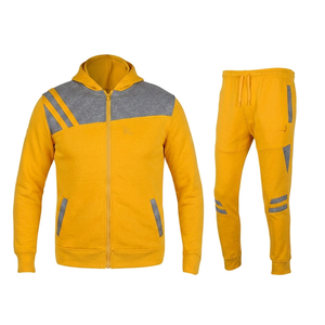 Pantalon de jogging sportif pour homme, personnalisable, décontracté, à blocs de couleur, à capuche, taille élastique, manches longues, avec poches latérales, pour l'hiver, 100% coton - Product Image 3