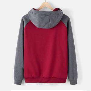 Sudadera con Capucha de Alta Calidad para Hombre, con Logotipo Personalizado, Manga Raglán de Dos Tonos, Estilo Urbano, Sudadera con Capucha de Forro Polar en Color Contrastante - Product Image 6