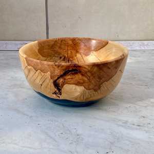 Tazón para Ensalada de Resina y Madera Hecho a Mano, Ecológico, de Alta Calidad, Estilo Costero, Lavable, Colores Personalizables para Cocina y Hogar - Product Image 5