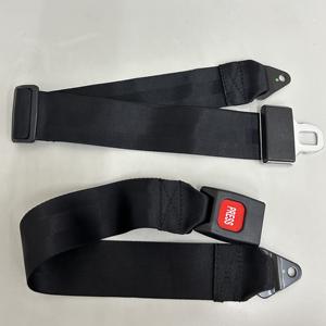 Cinturón de seguridad de 2 puntos para silla de ruedas eléctrica CTM HS3500 y sillas de movilidad HS1000, ajustable, rojo, con botón pulsador, de poliéster - Product Image 2