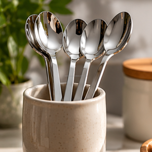 Cuillère à dîner en acier inoxydable pour hôtel 5 étoiles, poids équilibré, antidérapante, vente en gros en France, fournitures de cuisine - Product Image 6