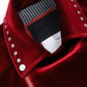 New Arrival Wholesale Custom Winter Stand Collar High Street Style Bomber <b>Jacket</b> for <b>Men</b> Private Label OEM Custom Velour Front - Product Image 3