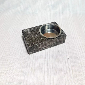 Quemador de incienso Bakhoor con revestimiento metálico de diseño elegante, quemador de incienso Mubkhar con revestimiento metálico MDF, Mubkhar metálico a precio de fábrica al por mayor. - Product Image 1