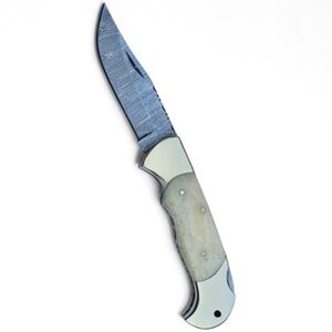 Cuchillos Plegables Damasco, Hechos a Mano, Hoja de Acero, para Caza, Camping, Actividades al Aire Libre, con Mango Ergonómico y Duradero - Product Image 2
