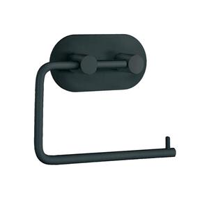 Porte-rouleau de papier toilette moderne en métal, design noir personnalisé, support mural de créateur pour serviettes de salle de bain - Product Image 2