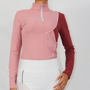 T-shirt de compétition équestre pour femme, haut de concours, vêtement thermique de base, idéal pour l'équitation et les jodhpurs - Product Image 1