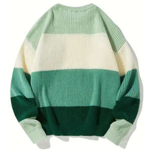 Custom Logo New Style Pullover Crew Neck Knitted <b>Men's</b> Mohair Sweaters Soft Comfortable Anti-Shrink Long Sleeve High Quality - Product Image 2
