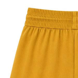 Shorts de sport jaune moutarde pour femmes, taille élastique avec cordon de serrage, pour la course, la gym, l'entraînement, décontractés, séchage rapide, vêtements de sport, personnalisables OEM - Product Image 3