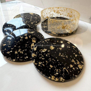 Juego de posavasos de resina epoxi, alfombrillas elegantes para bebidas para té, café y vino, posavasos decorativos de Mesa para el hogar, la Oficina y el uso de regalos - Product Image 6