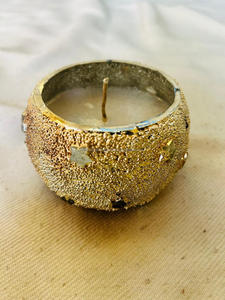 Recipiente de mosaico de vidrio personalizado único, cilíndrico hecho a mano, respetuoso con el medio ambiente, duradero, multiusos, decoración del hogar, crujido mate brillante - Product Image 2