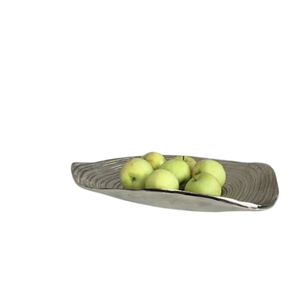 Fancy Leaf Design Metal Dish With Bird Accent <b>High</b> Quality Metal Tray For <b>Kitchen</b> <b>Table</b> Sweets Snacks Serving Tray And Platters - Product Image 3