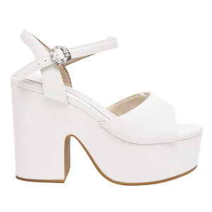 Ann'S Women Platform High Heel Sandals 11cm Chunky Heel Open <b>Toe</b> Ankle Strap Ladies Dress Shoes - Product Image 2