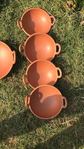 Kadai en terre cuite naturelle de qualité supérieure, fait main, traditionnel, écologique, pour une cuisine saine - Product Image 3