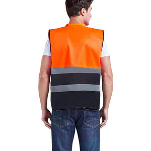 Chaleco de Seguridad Industrial con Logotipo Personalizado al por Mayor, Chaleco Reflectante de Alta Visibilidad para Trabajo de Construcción con Bolsillos - Product Image 2