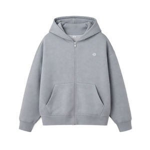 Oversized Zip Up Hoodies Cotton Fleece Streetwear Full Zipper Loose Fit Custom Logo Hoodies Factory Direct Wholesale OEM - Product Image 2