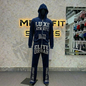 Conjunto Deportivo para Hombre, Personalizado, con Cierre, Estilo Lavado Ácido, con Pedrería, para Invierno, Ropa Deportiva Elegante para Gimnasio, Transpirable, de Secado Rápido, para Correr y Entrenar - Product Image 1