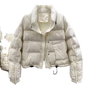 Parkas d'hiver pour hommes respirants et durables en toile matelassée, col montant, logo frontal, finition de qualité, vente en gros - Product Image 4