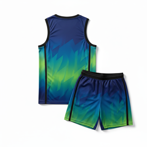 Maillot de basketball brodé respirant 100 % polyester, sans manches, uniforme d'équipe, couture frontale, personnalisable avec nom et numéros d'équipe, vente en gros - Product Image 2