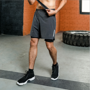 Men's Two in One <b>Running</b> <b>Shorts</b> Quick Dry Gym Athletic Workout <b>Shorts</b> for Men <b>with</b> <b>Phone</b> <b>Pockets</b> - Product Image 4