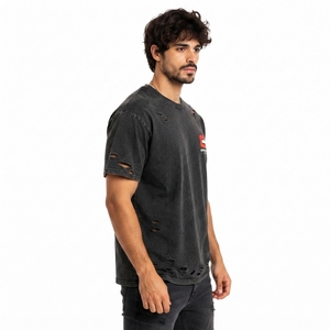 Ropa Casual con Servicio OEM, Fabricante Mayorista de Tallas OEM, Camiseta para Hombre con Etiqueta Privada, Algodón Premium Lavado - Product Image 3