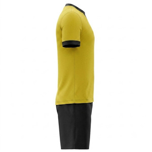 Customized <b>Elite</b> Men's Yellow Color Black Striped Moisture Wicking 100% Polyester Handball Match Uniform Custom Logo Athletic - Product Image 4