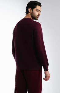 Sweat-shirt à capuche unisexe en molleton bordeaux 100% coton, coupe classique, couleur unie, poche, antistatique, vêtement décontracté pour l'automne - Product Image 4