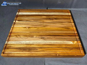 Planche à découper en teck durable, écologique, à grain croisé, fournisseur d'ustensiles de cuisine en bois - Product Image 6