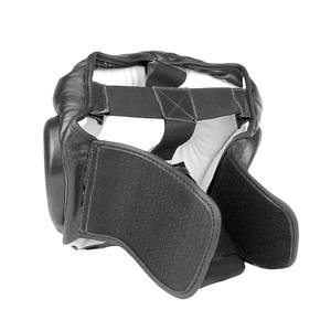 Casque de boxe en cuir PU, protection sportive pour la tête, rouge et noir, unisexe, taille adulte universelle, fermeture à boucle, casques de kick-boxing - Product Image 3