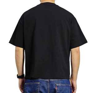 T-shirts pour hommes de haute qualité OEM, col rond, manches courtes, coupe ample, 100% coton, motif lettres, broderie, impression sérigraphique - Product Image 4