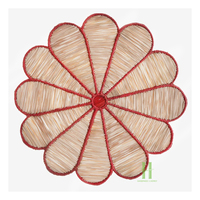 Meilleures assiettes de présentation rondes en corde de papier écologiques en gros, sets de table bohèmes en osier tressé pour la décoration de table, Vietnam