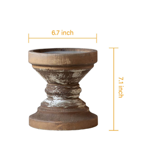 เชิงเทียนไม้แบบวินเทจสำหรับตกแต่งโต๊ะอาหารและห้องนั่งเล่น - Product Image 3