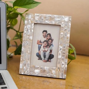 Handmade Mother of Pearl Photo <b>Frame</b> Rectangular Vertical Tabletop Picture <b>Frame</b> Elegant 4x6 Inch - Product Image 2
