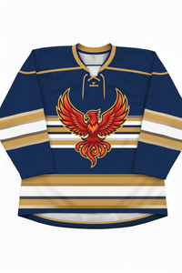 Camiseta de Hockey sobre Hielo Sublimada Personalizada para Hombre, Manga Larga, Logotipo de Phoenix, Ropa Deportiva de Poliéster que Absorbe la Humedad - Product Image 1
