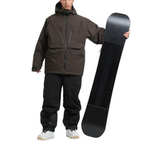 ชุดสกีฤดูหนาวคุณภาพสูงสำหรับผู้ชายไซส์ใหญ่ เสื้อกันลมระบายอากาศได้ดี กันน้ำ กันลม แจ็คเก็ตสโนว์บอร์ดมีฮู้ด นุ่ม อุ่นสบาย - Product Image 1